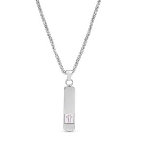 Pillar of Faith Necklace with Nano Bible Chip – Minimalist Design, Eternal Messag