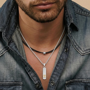 Pillar of Faith Necklace with Nano Bible Chip – Minimalist Design, Eternal Messag