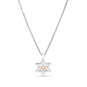 שרשרת מגן דוד עם שבב תנ"ך – אמונה וחדשנות בסמל נצחי