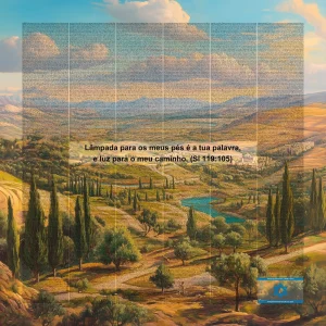 ספר תהילים על רקע נופי הארץ המובטחת