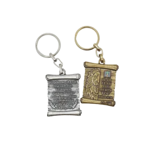 מחזיק מפתחות ייחודי עם ברכת הדרך באנגלית ושבב תנ"ך