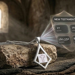 Drop of Faith Necklace with Bible Chip – Nanotechnology in an Elegant and Inspiring Design