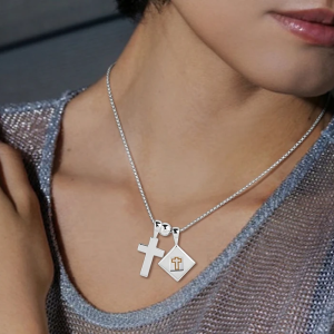 The Faith & Presence Cross – Women’s 925 Sterling Silver Necklace