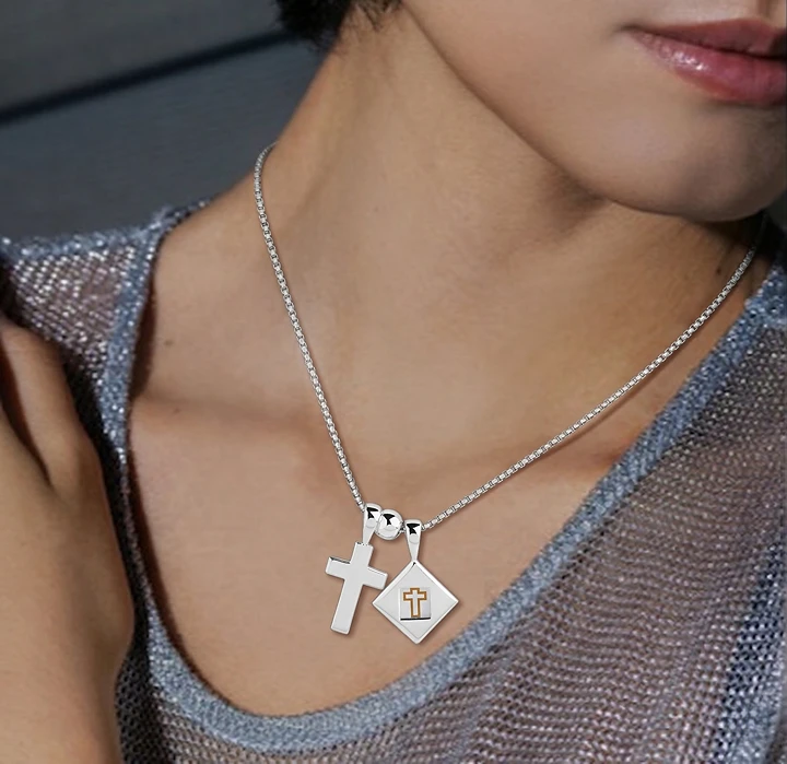 The Faith & Presence Cross – Women’s 925 Sterling Silver Necklace - Image 5