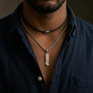 שרשרת עמוד האמונה עם שבב תנ"ך – עיצוב נקי, מסר עוצמתי