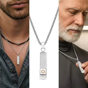 שרשרת עמוד האמונה עם שבב תנ"ך – עיצוב נקי, מסר עוצמתי