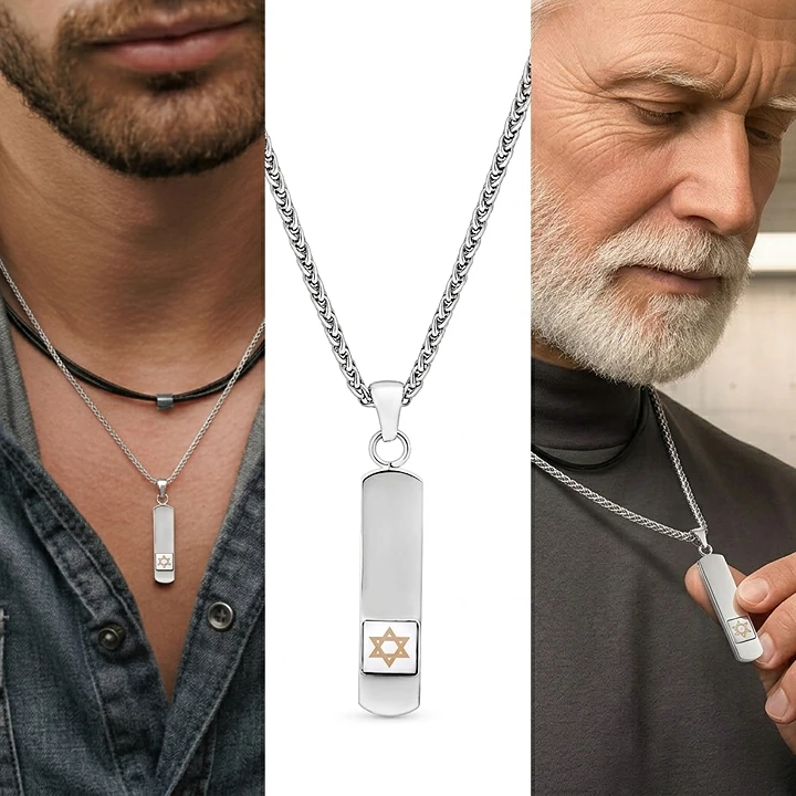 שרשרת עמוד האמונה עם שבב תנ"ך – עיצוב נקי, מסר עוצמתי – תמונה 4